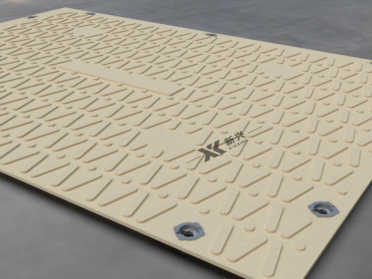 Beige Color UHMWPE Overlapping Composite Ground Protection Mats