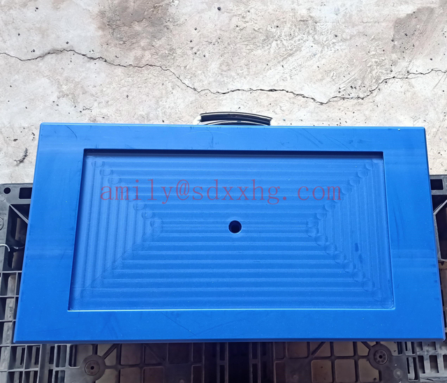 Blue square UHMWPE Nylon Outrigger Jack pads Fiber